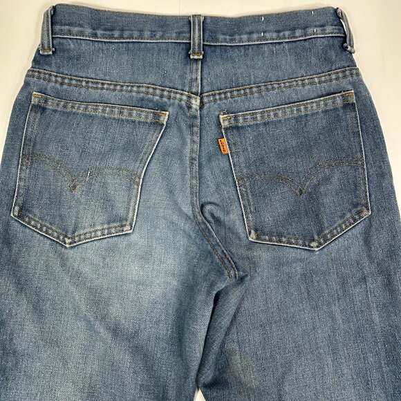 Vintage 1970s Levi’s 746 0917 Orange Tab Bell Bottom Jeans Sz 28 Waist 33 Length - Picture 9 of 11